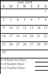 District School Academic Calendar for Nanwalek School for June 2024