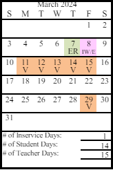 District School Academic Calendar for Moose Pass School for March 2024