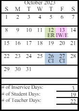 District School Academic Calendar for Moose Pass School for October 2023