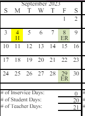 District School Academic Calendar for Moose Pass School for September 2023