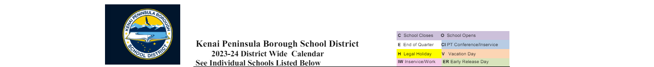 District School Academic Calendar for Moose Pass School