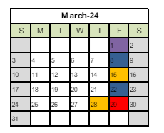 District School Academic Calendar for Edward Bain School Of Language And Art for March 2024