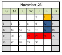 District School Academic Calendar for Wilson Elementary for November 2023