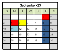 District School Academic Calendar for Edward Bain School Of Language And Art for September 2023