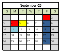 District School Academic Calendar for Bose Elementary for September 2023