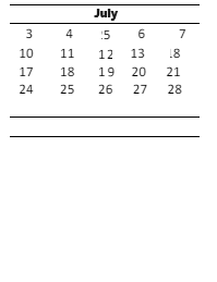 District School Academic Calendar for Mill Creek Middle School for July 2023
