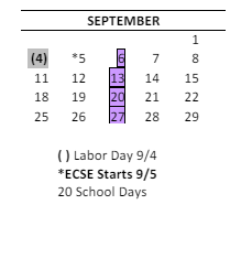 District School Academic Calendar for Mill Creek Middle School for September 2023
