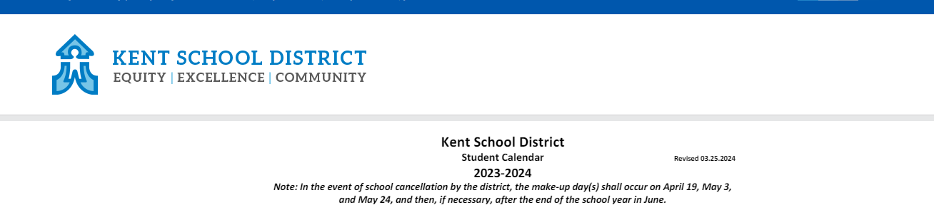 District School Academic Calendar for Mill Creek Middle School