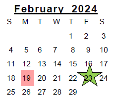 District School Academic Calendar for R C Hinsdale Elementary School for February 2024