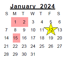 District School Academic Calendar for R C Hinsdale Elementary School for January 2024