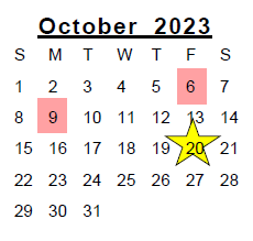 District School Academic Calendar for R C Hinsdale Elementary School for October 2023
