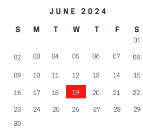 District School Academic Calendar for Pathways Learning Center for June 2024