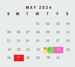 District School Academic Calendar for Pathways Learning Center for May 2024