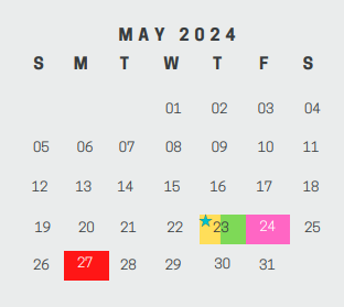 District School Academic Calendar for Audie Murphy Middle School for May 2024