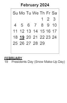 District School Academic Calendar for Maple Crest Elementary Sch for February 2024