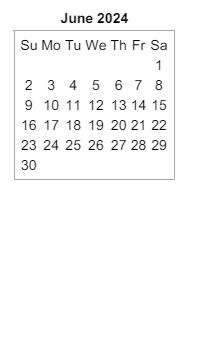 District School Academic Calendar for Maple Crest Elementary Sch for June 2024