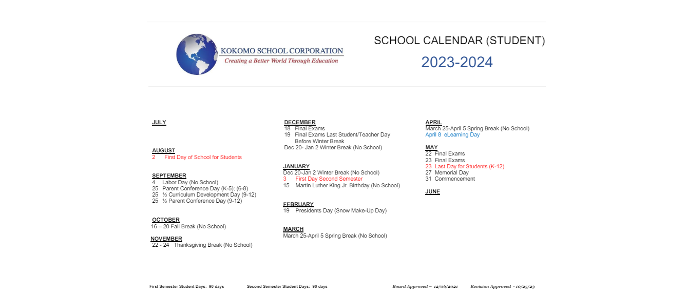 District School Academic Calendar Key for Maple Crest Elementary Sch