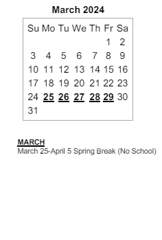 District School Academic Calendar for Maple Crest Elementary Sch for March 2024