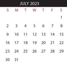 District School Academic Calendar for Benavides Elementary for July 2023