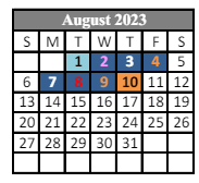 District School Academic Calendar for Ossun Elementary School for August 2023