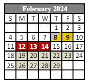 District School Academic Calendar for Ossun Elementary School for February 2024
