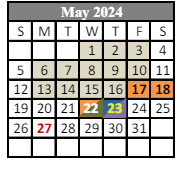 District School Academic Calendar for Lafayette Alternative Program For Students for May 2024