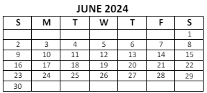 District School Academic Calendar for Lafayette Tecumseh Jr High Sch for June 2024