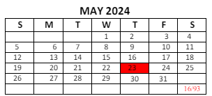 District School Academic Calendar for Lafayette Tecumseh Jr High Sch for May 2024