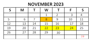 District School Academic Calendar for Lafayette Tecumseh Jr High Sch for November 2023