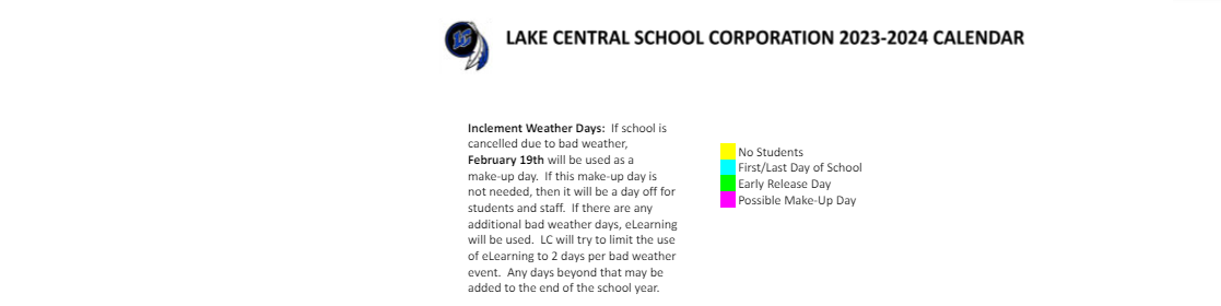 District School Academic Calendar Key for James H Watson Elem Sch