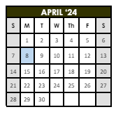 District School Academic Calendar for Union Elementary School for April 2024