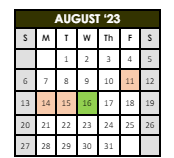 District School Academic Calendar for Union Elementary School for August 2023