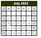 District School Academic Calendar for Union Elementary School for July 2023