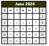 District School Academic Calendar for Union Elementary School for June 2024