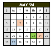 District School Academic Calendar for Union Elementary School for May 2024