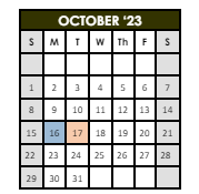 District School Academic Calendar for Union Elementary School for October 2023