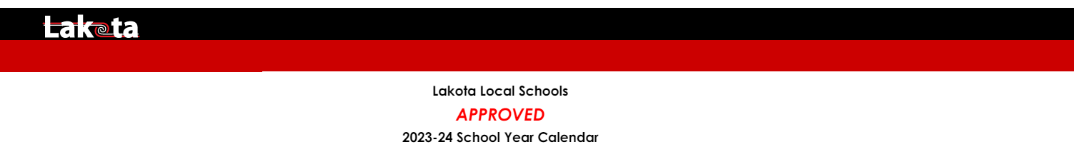 District School Academic Calendar for Union Elementary School