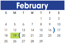 District School Academic Calendar for Huggins Elementary for February 2024