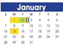District School Academic Calendar for Travis Elementary for January 2024