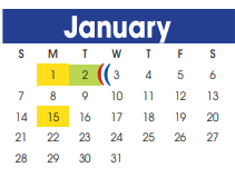 District School Academic Calendar for Pink Elementary for January 2024