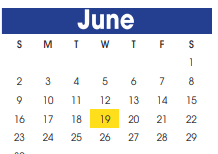 District School Academic Calendar for Bess Campbell Elementary for June 2024