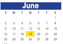 District School Academic Calendar for Travis Elementary for June 2024