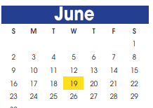 District School Academic Calendar for Hutchison Elementary for June 2024