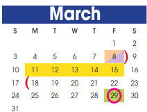 District School Academic Calendar for Travis Elementary for March 2024