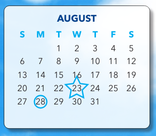District School Academic Calendar for Bingham School for August 2023