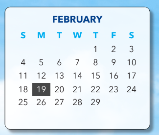 District School Academic Calendar for Hill Center for February 2024