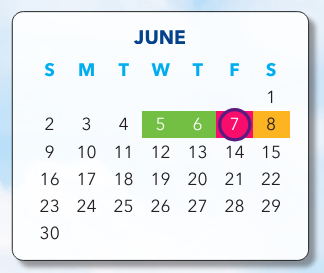 District School Academic Calendar for Bingham School for June 2024
