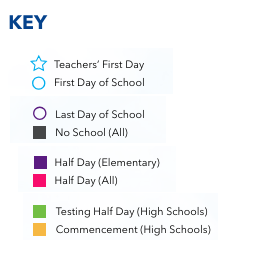 District School Academic Calendar Legend for Bingham School