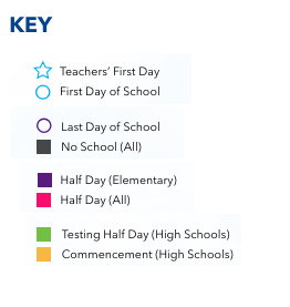 District School Academic Calendar Legend for Hill Center