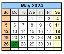 District School Academic Calendar for Laporte High School for May 2024